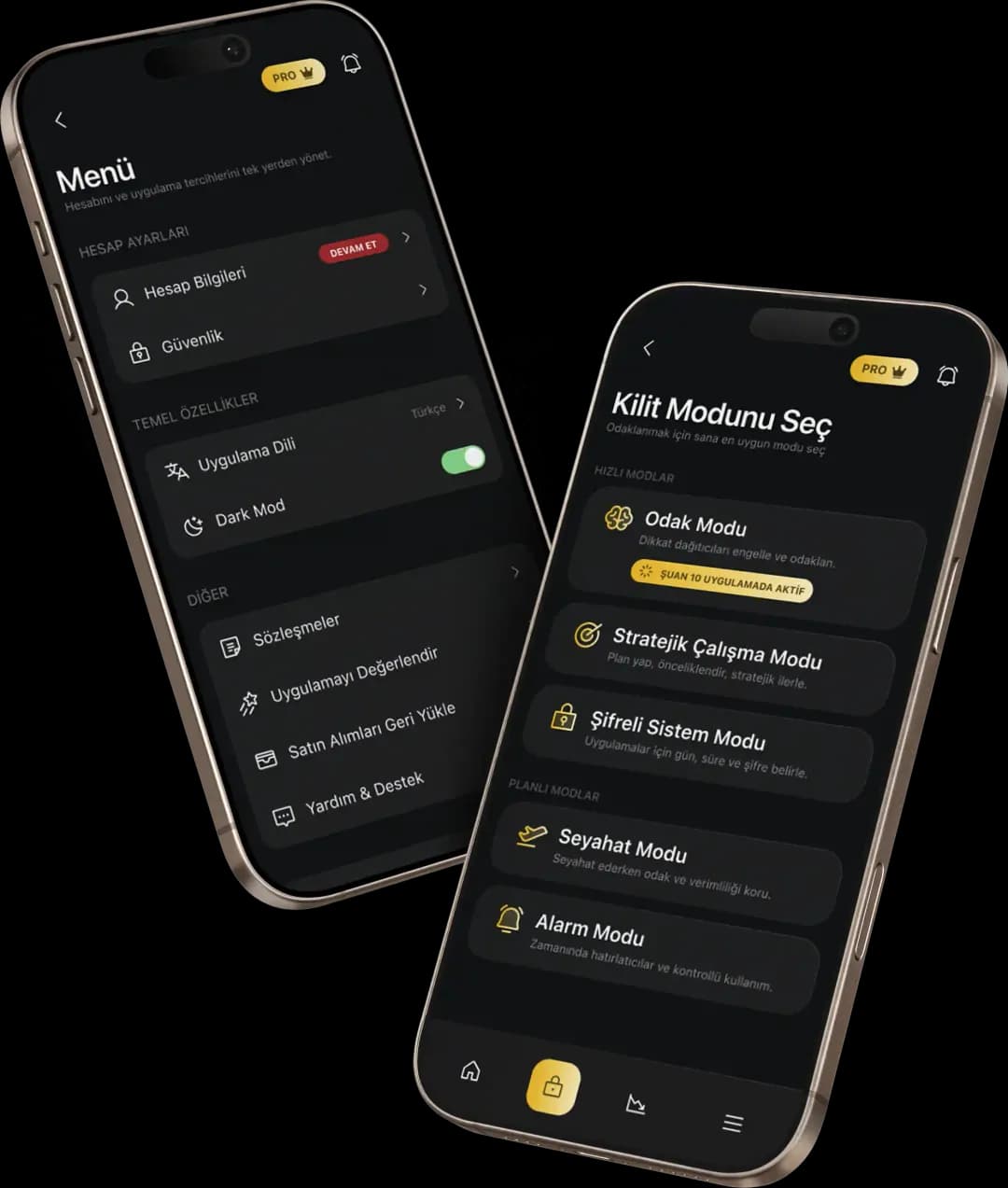 Lock&Key Uygulama Arayüzü ve Özellikleri