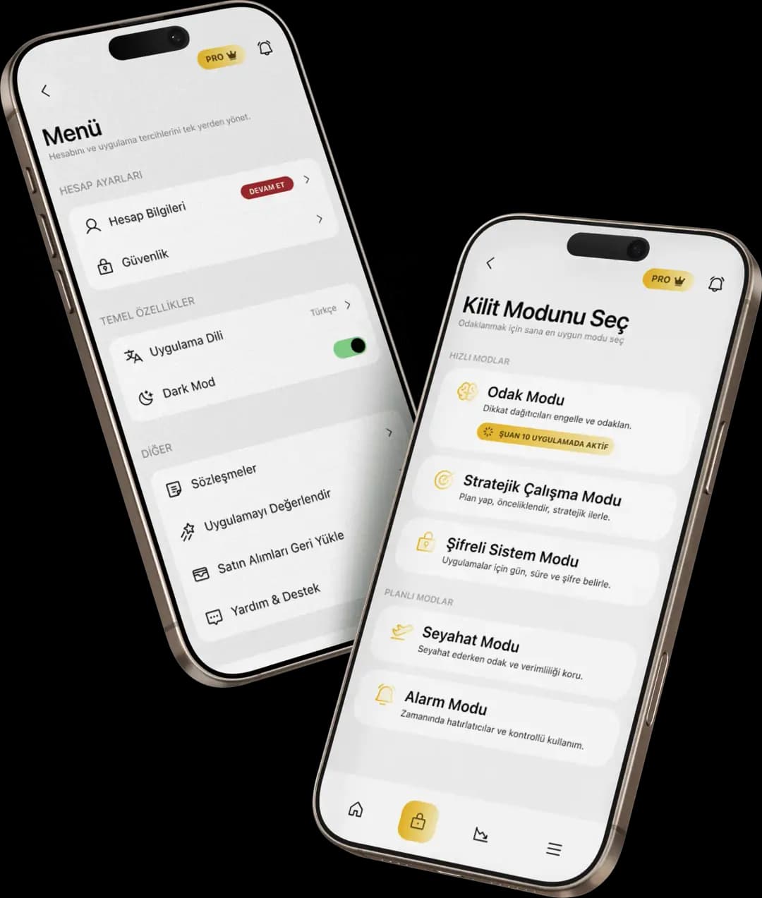 Lock&Key Uygulama Arayüzü ve Özellikleri